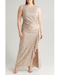 Alex Evenings - Sleeveless Sequin Lace Sheath Gown - Lyst
