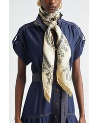 Zimmermann - Paisley Print Silk Square Scarf - Lyst