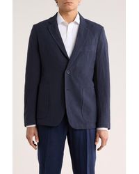 Percival - Tailored Fit Solid Linen Blazer - Lyst