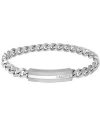 Lacoste - Stainless Steel Curb Chain Bracelet - Lyst