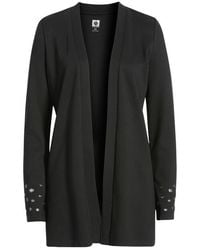 Anne Klein - Grommet Detail Open Cardigan - Lyst