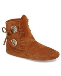 Minnetonka - Two-Button Softsole Bootie - Lyst