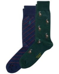 Polo Ralph Lauren - Assorted 2-Pack Pony Stripe Crew Socks - Lyst