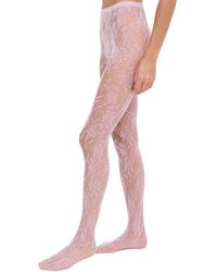 Stems - Aria Floral Fishnet Tights - Lyst