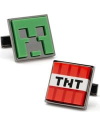 Cufflinks Inc. - X Minecraft Creeper & Tnt Gunmetal Cuff Links - Lyst