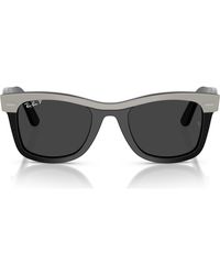 Ray-Ban - 52Mm Wayfarer Polarized Square Sunglasses - Lyst