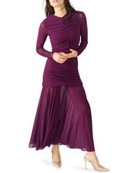 Steve Madden - Kiara Ruched Long Sleeve Maxi Dress - Lyst
