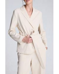 Kenneth Cole - Vision Belted Stretch Twill Jacket - Lyst