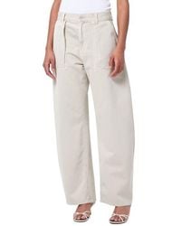 Agolde - Sefton Pleated High Waist Barrel Twill Pants - Lyst