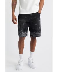 Criminal Damage - Laser Print Denim Shorts - Lyst