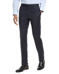 JB Britches - Flat Front Wool Trousers - Lyst