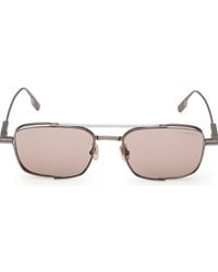ZEGNA - 54Mm Rectangular Sunglasses - Lyst