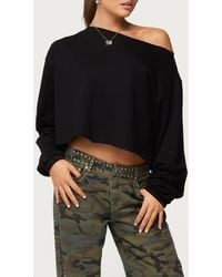 Edikted - Aveline One-Shoulder Sweatshirt - Lyst