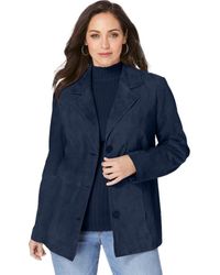 Jessica London - Suede Blazer - Lyst