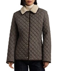 Ralph Lauren - Quilted Blazer With Faux Shearling Lining - Lyst