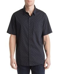 Travis Mathew - Better Not Diamond Print Short Sleeve Button-up Shirt - Lyst