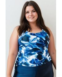 Calypsa - Plus Size Maya Tankini Swim Top With Built-In Bra - Lyst