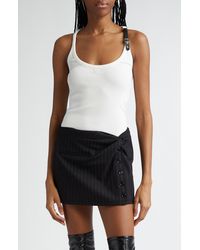 Courreges - Holistic '90s Buckle Detail Rib Tank Top - Lyst