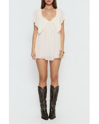 Princess Polly - Sun Spirit Plunge Flowy Playsuit - Lyst
