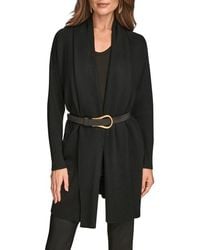 Donna Karan - Belted Cardigan - Lyst