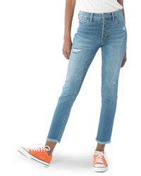 Kut From The Kloth - Reese Fab Ab Button Fly High Waist Straight Leg Jeans - Lyst