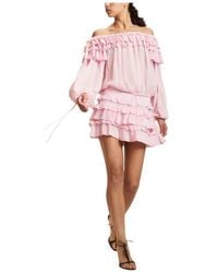 Cynthia Rowley - Off Shoulder Ruffle Blouse - Lyst