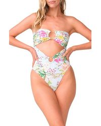PQ Swim - Ring Strapless One-Piece Swimsuit - Lyst