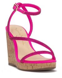 Jessica Simpson - Tenley Ankle Strap Platform Wedge Sandal - Lyst