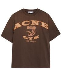 Acne Studios - Gym Bro Logo Organic Cotton T-Shirt - Lyst
