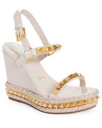 Christian Louboutin - Pyraclou Wedge Sandal - Lyst