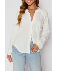 Vici Collection - Chill Cotton Gauze Button-Up Shirt - Lyst