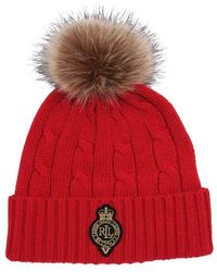 Ralph Lauren - Cable Crest Patch Hat - Lyst