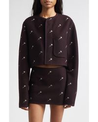 Rier - Walker Floral Embroidered Wool Utility Jacket - Lyst