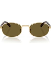 Prada - 52Mm Oval Sunglasses - Lyst