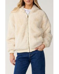 Rip Curl - Bossa Nova Fluffy Faux Fur Hooded Jacket - Lyst