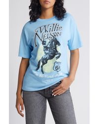 Daydreamer - Willie Nelson Route 66 Cotton Graphic T-shirt - Lyst