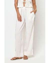 LSPACE - Sur Wide Leg Linen Blend Cover-Up Pants - Lyst