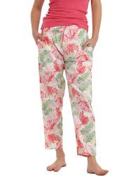 Papinelle - Faye Floral Print Cotton Sateen Pajama Pants - Lyst