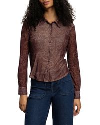 Sanctuary - Mesh Button-Down Shirt - Lyst