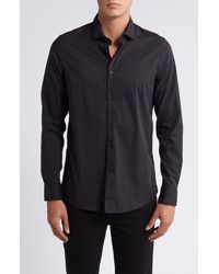7 For All Mankind - Slim Fit Stretch Poplin Button-up Shirt - Lyst