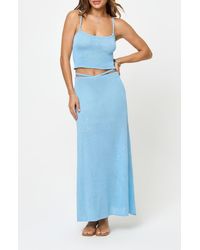 LSPACE - Last Light Sequin Cover-Up Maxi Sweater Skirt - Lyst