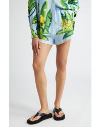 FARM Rio - Summer Foliage Print Linen Blend Shorts - Lyst