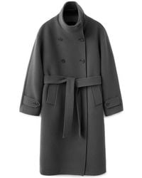 Mango - Belted Virgin Wool Blend Coat - Lyst
