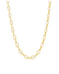 ATHRA LUXE - Faux Pearl Chain Necklace - Lyst
