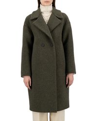 Harris Wharf London - Double Breasted Wool Blend Teddy Coat - Lyst