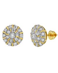 LuvMyJewelry - Hadrianus 10K Diamond Earrings - Lyst