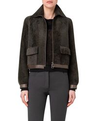Akris - Genuine Shearling & Lambskin Leather Jacket - Lyst