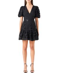Endless Rose - Sequin Lace Fit & Flare Minidress - Lyst
