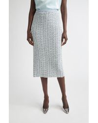 St. John - Sequin Metallic Eyelash Knit Skirt - Lyst