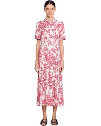 Sandro - Floral Patterned Maxi Dress - Lyst